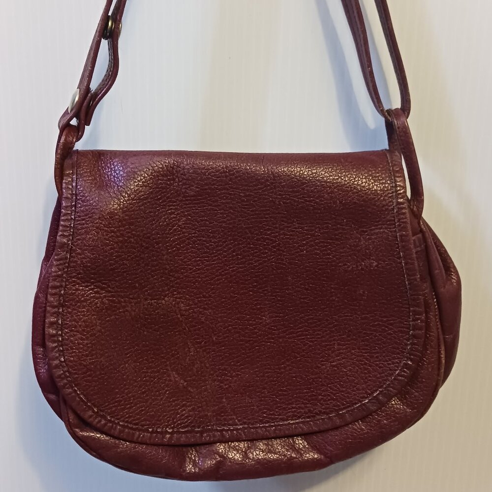 Vintage Contessa Burgundy Leather Purse